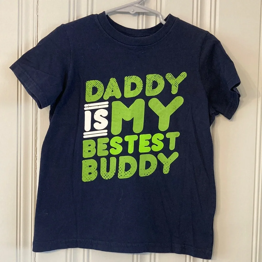 COPY - 3/$20 Best Buddy SS Shirt, Navy & Green, size 5.